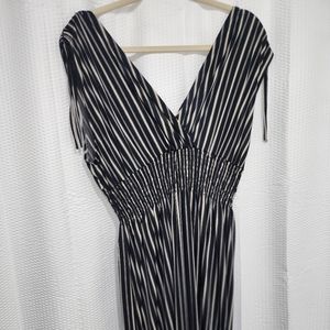 Black and cream striped dress